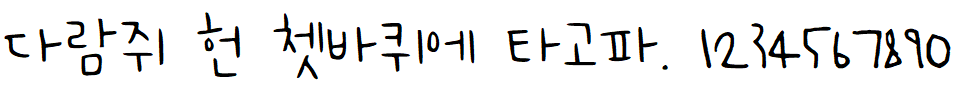 나눔손글씨 코코체